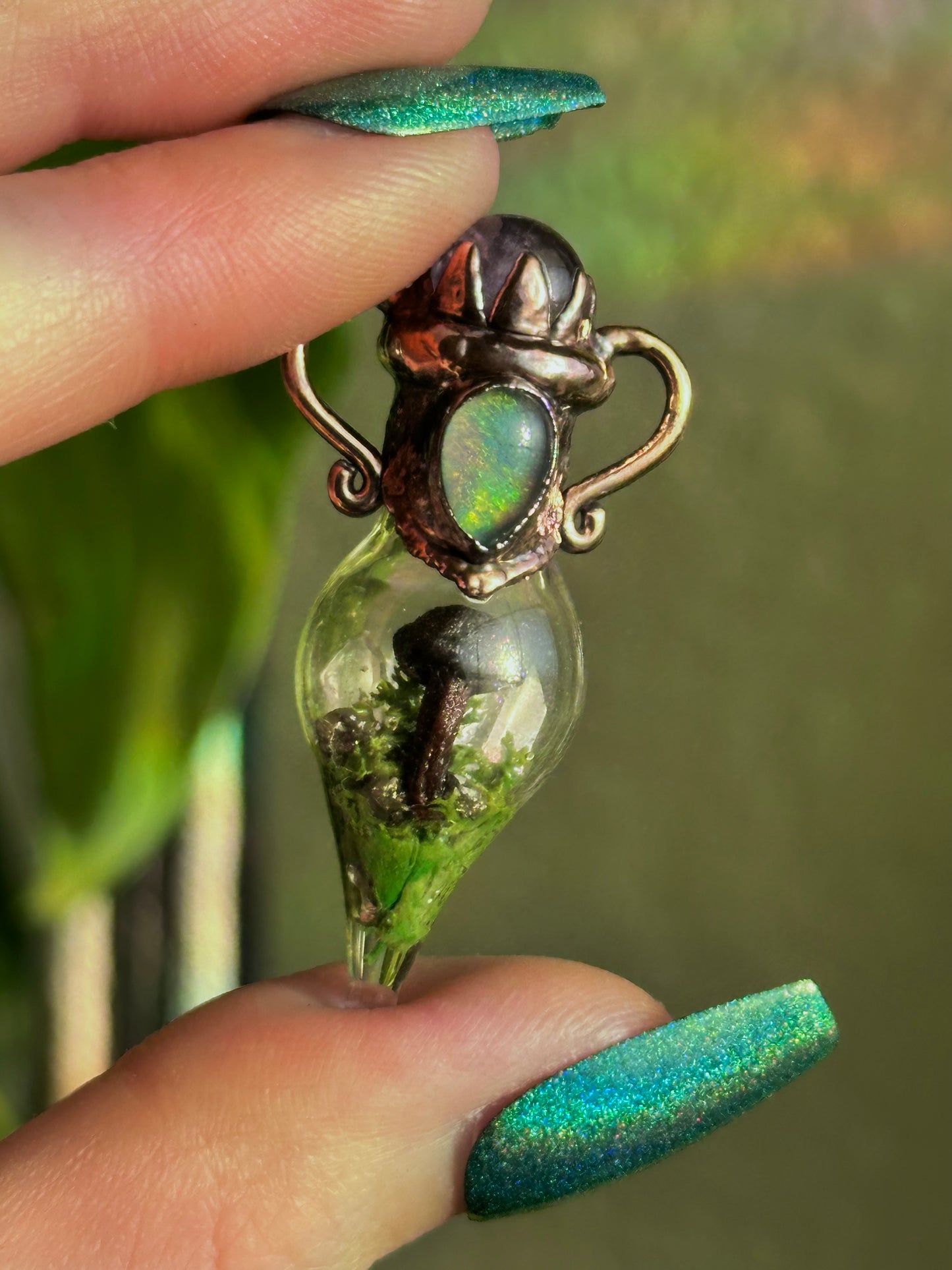 Mini Mushroom Terrarium Choker