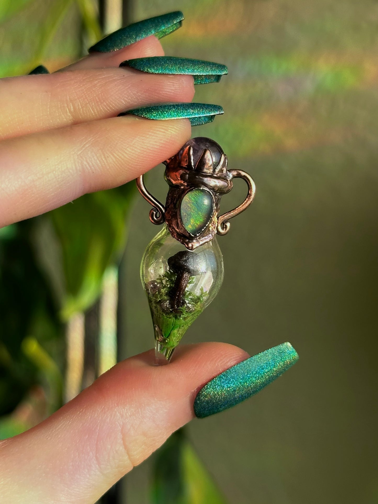 Mini Mushroom Terrarium Choker