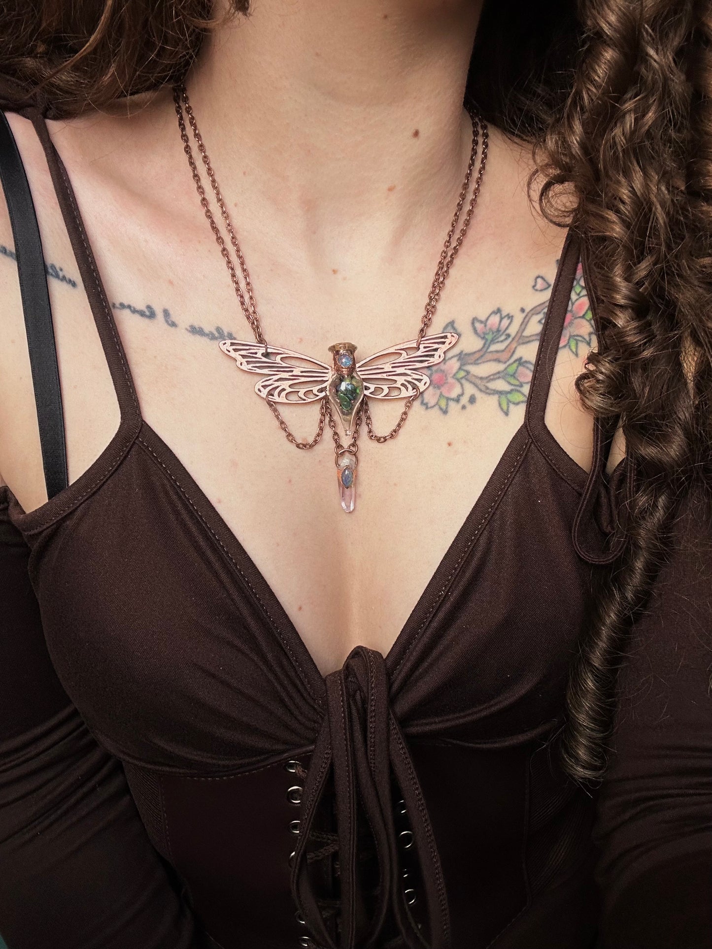 Opal Fairy Wing Choker