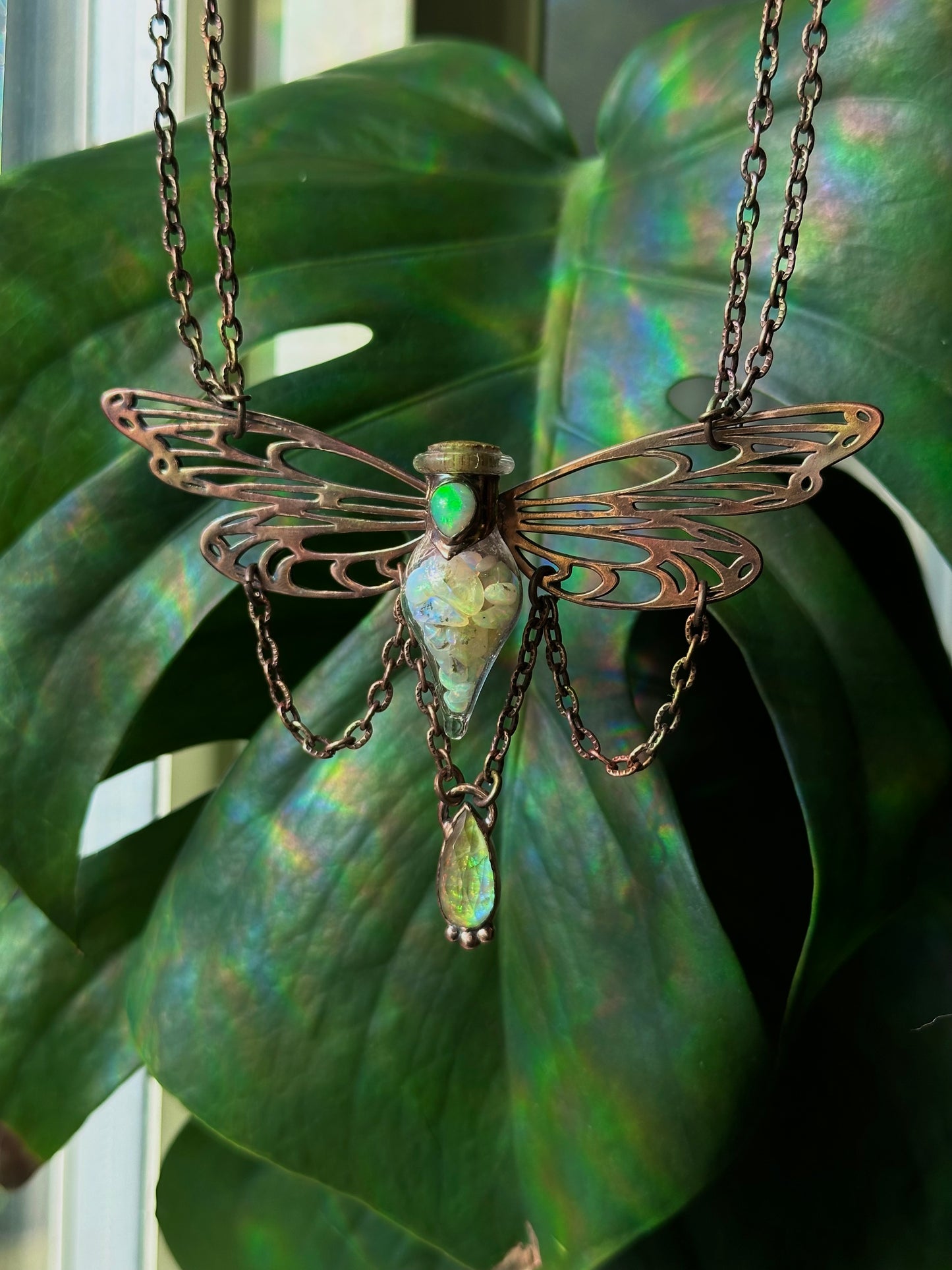 Opal Fairy Wing Choker