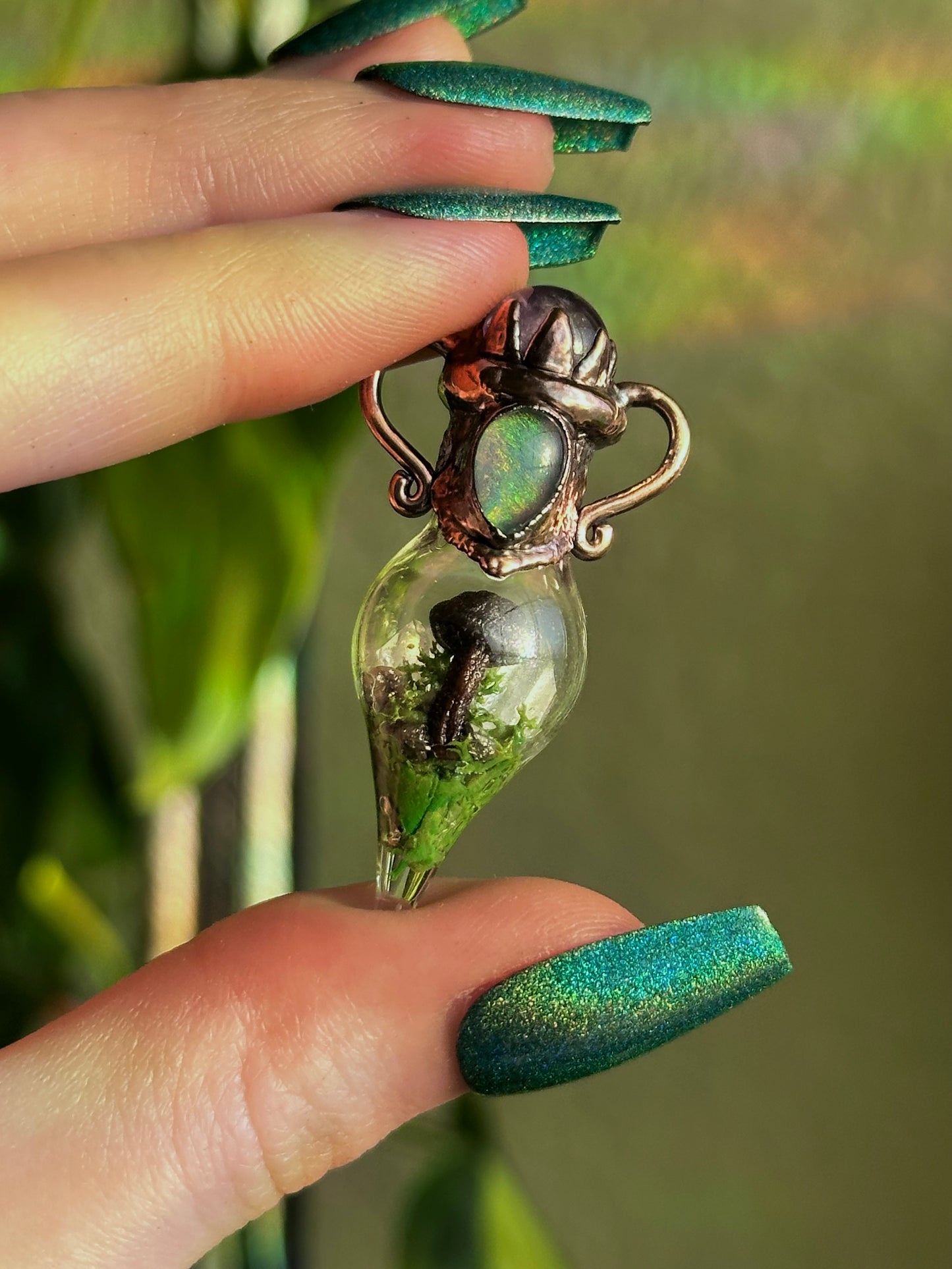 Mini Mushroom Terrarium Choker