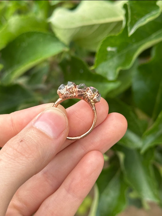 Herkimer Diamond ring band