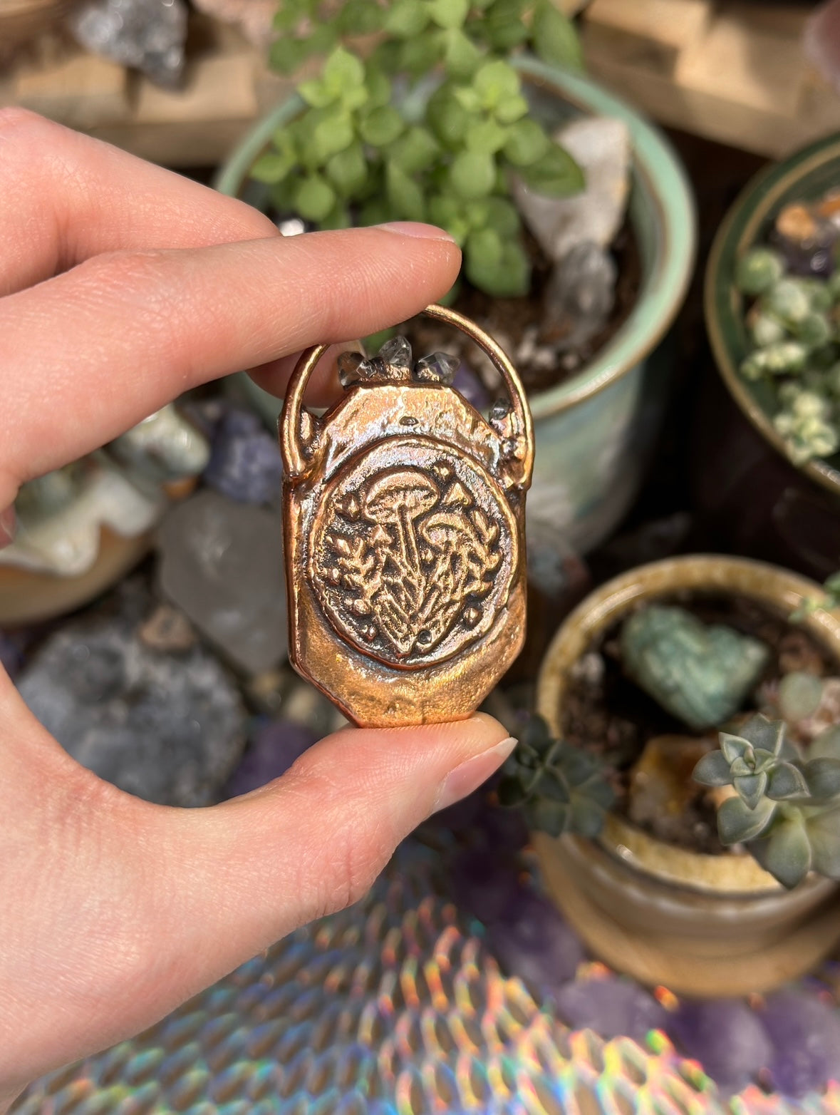 Witches coven electroformed pendant