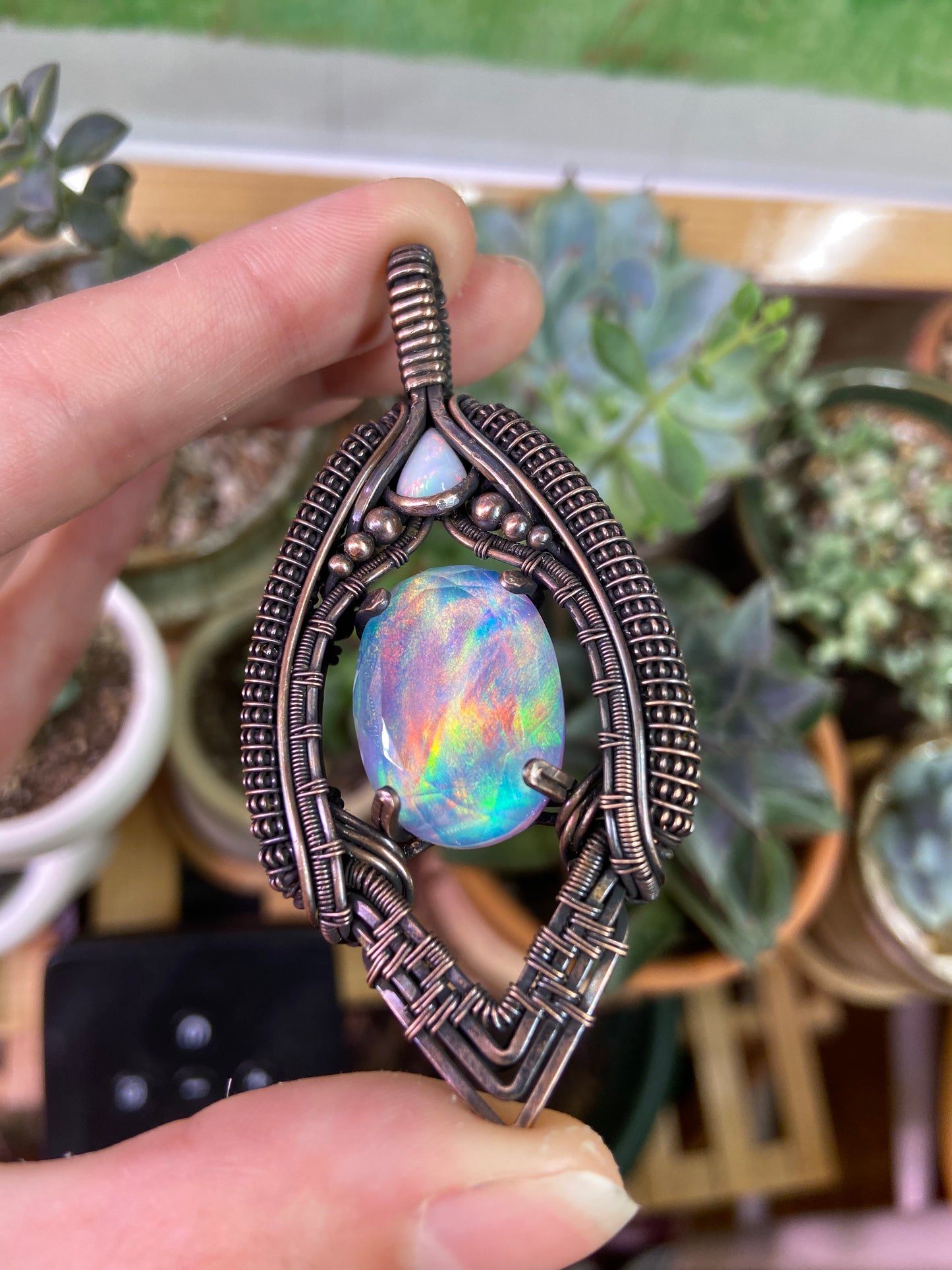 Aurora Opal amulet