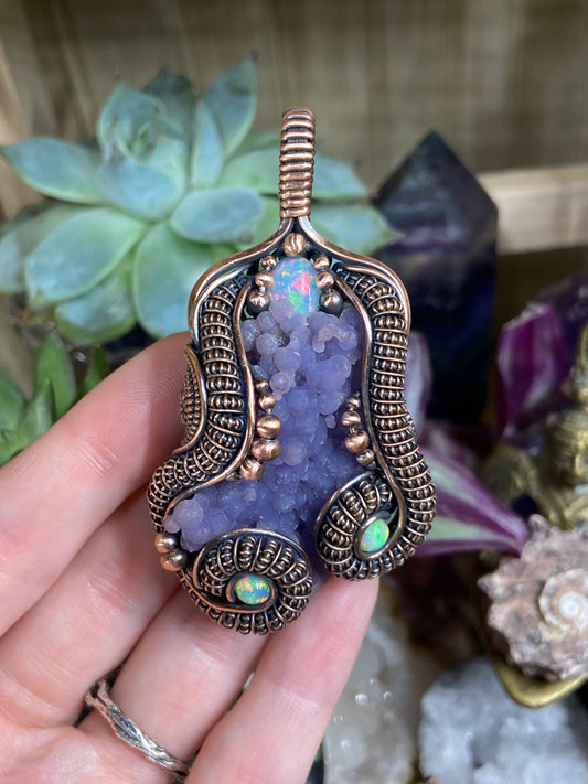 Grape Agate amulet